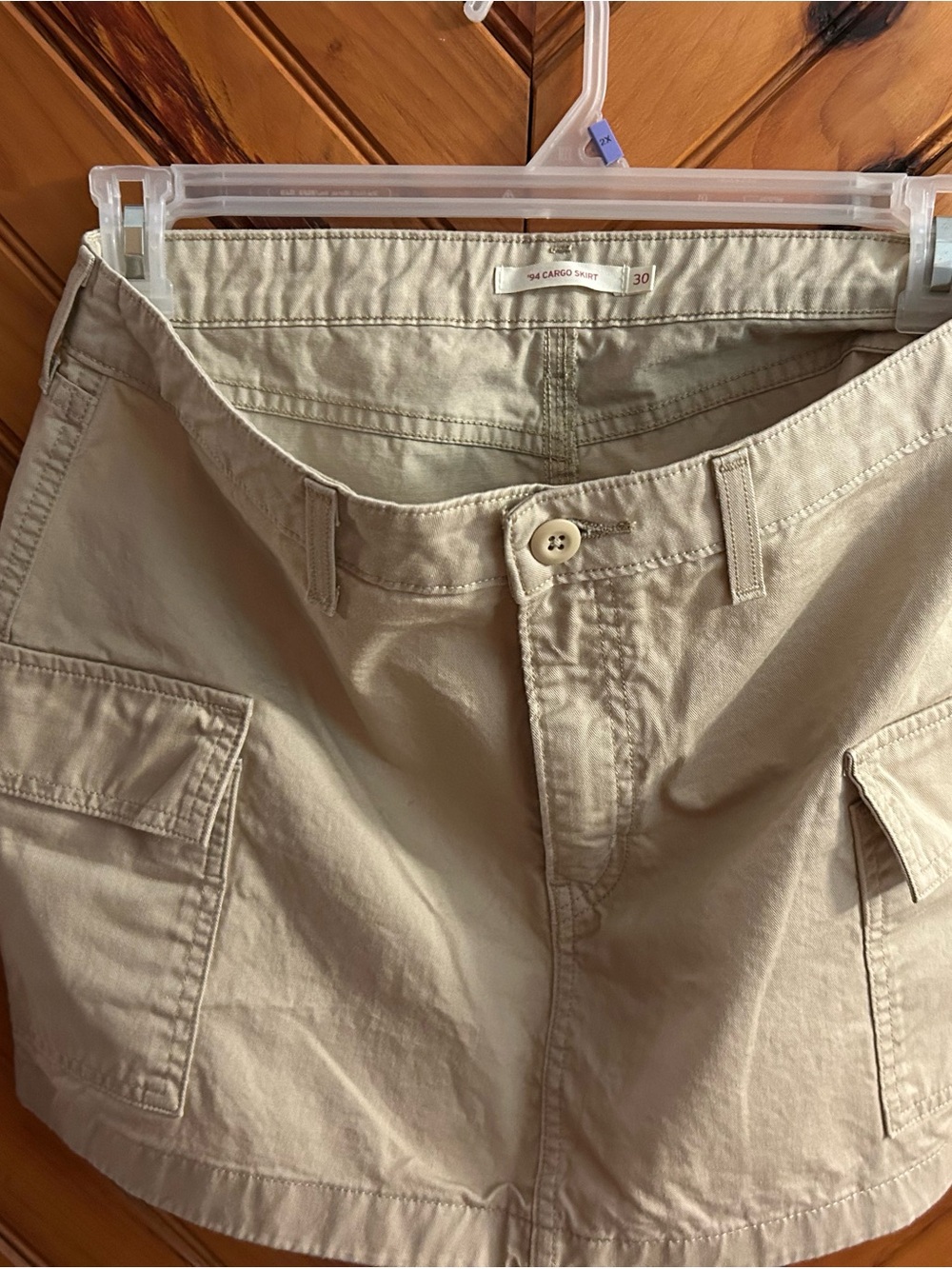 Levi's Beige Cargo Mini Skirt